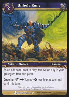 Unholy Rune TCG Card