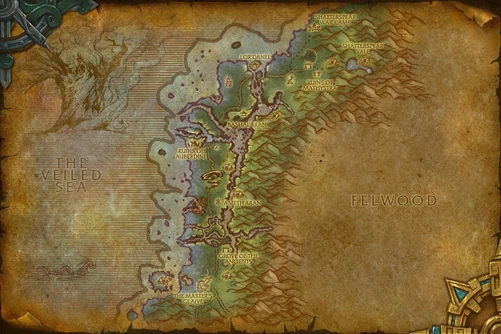 Darkshore map