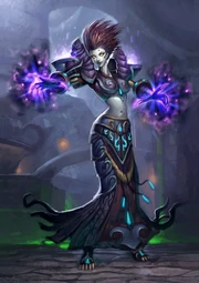 Although this is Teretha of the Undercity from the , the artwork is used to represent a shadow ascendant in Hearthstone.