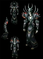 A female Forsaken wearing Warlord's Raiment