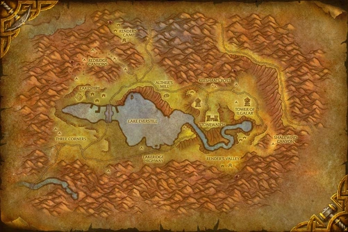 Redridge Mountains map