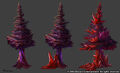 Bloodmyst trees concept art.