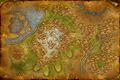 Alterac Mountains zone map in Wrath of the Lich King with Dalaran Crater.