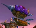 A zeppelin docked in Orgrimmar.