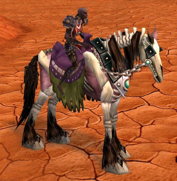 Riding Skeletal Horse (Red)