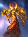 Ragnaros, Lightlord in Whispers of the Old Gods, a paladin version of Ragnaros.