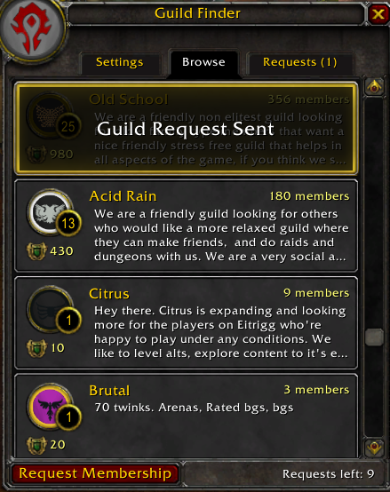 Guild Finder - Wowpedia - Your wiki guide to the World of Warcraft