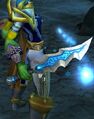 Night Elf female wielding Frostguard