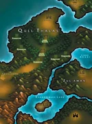 Map of Quel'Thalas and Zul'Aman in Warcraft III.