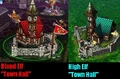 High elven/blood elven town halls in Warcraft III.