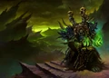 Art of alternate universe Gul'dan, used to represent the main universe character in his Book of Heroes story.