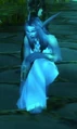 Tyrande praying to Elune.