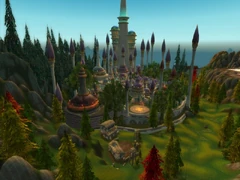 Concept art of Dalaran while still in the Alterac Mountains.
