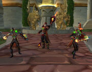 Sunreavers holding the center of the city during the Purge of Dalaran, alongside  .