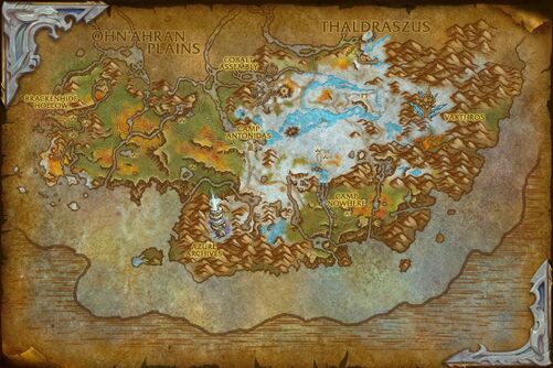 Mapa azurového rozpětí