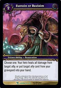 Sustain or Reclaim TCG Card