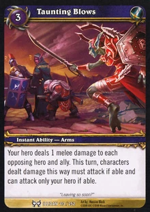 Taunting Blows TCG Card