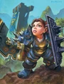 Chloe Mithrilbolt, a gnome warrior.