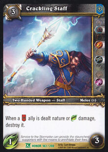 Crackling Staff TCG Card