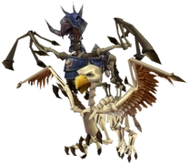 Skeletal gryphon models.