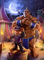 Silas and Burth on the manga cover art for Legends Volume 4.