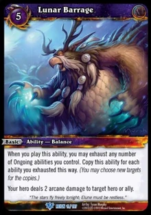 Lunar Barrage TCG card