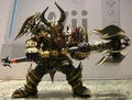 The Thargas action figure wearing the helm.