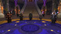 The interior of the Violet Citadel, with Rhonin and his advisors.