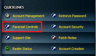 Guide to World of Warcraft Parental Controls