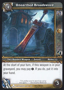 Unearthed Broadsword TCG Card
