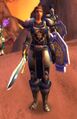Helmless female Stormwind Infantryman.