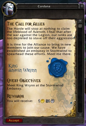 allies of the light quest
