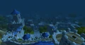 A nighttime view of the city from Stormwind Keep.