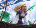 Jaina, sailing to Kalimdor.