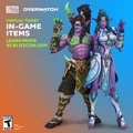 A Illidan-themed skin for Genji and Tyrande-themed skin for Symmetra. BlizzCon 2019 virtual Overwatch rewards.
