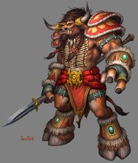 Artwork of a tauren.