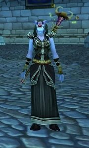 Female Draenei wearing the Necropile Raiment.