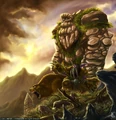 RPG art of a mountain giant, druid of the claw and bear.
