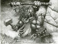 Minotaur Warcraft III concept art.