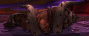 Garrosh is defeated by the Alliance/Horde heroes.