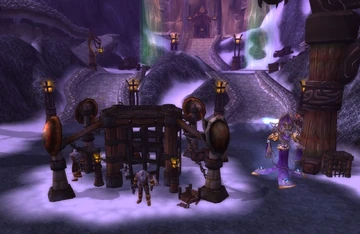 Vrykul rider at the Lich to the right.