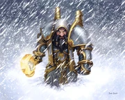 Harnum Firebelly, a dwarf priest.