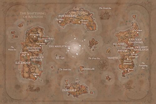 Chron3 map of Azeroth after the Cataclysm