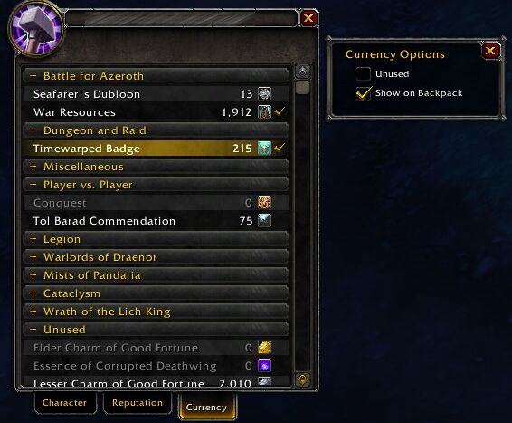 Currency Tab Wowpedia Your Wiki Guide To The World Of Warcraft