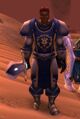 Helmless male Stormwind Infantryman.