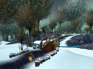 A tuskarr bridge in the Dragonblight