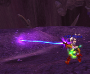 An engineer extracting gas from an Arcane Vortex.
