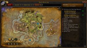 World Map and Quest Log - BfA