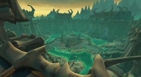 Maldraxxus Coliseum above