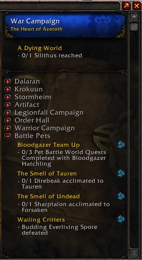 world quests not tracking